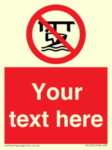 Custom Do not use watercraft in the vicinity of piers